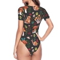 thumbnail image 4 of Easygdp Mushroom With Snails Women'S Waist-Cinching Short-Sleeved Onesie, Olastic Onesiet,Snaps At Bottom,Easy To Put On And Take Off - Medium, 4 of 9