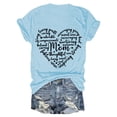 thumbnail image 5 of Dorinao Mama Shirts for Women Short Sleeve Love Letter Printed Graphic Mom Tee Tops, Blue, 3XL, 5 of 9