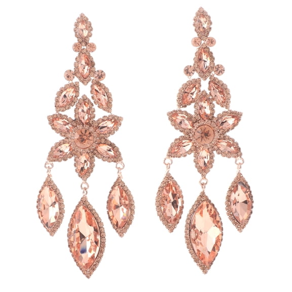 Large Rhinestone Chandelier Earrings