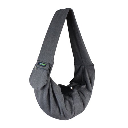 UPC: 0850014052096 | GOOPAWS Hands-Free Comfy Pet Sling Bag for Small Dog or Cat Smoke Gray PBC-3428GR