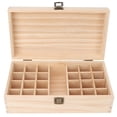 thumbnail image 1 of Caja de aceites esenciales, 24 rejillas, soporte de madera multifuncional para aceites esenciales, cosméticos, esmalte de uñas, regalo, 1 of 14