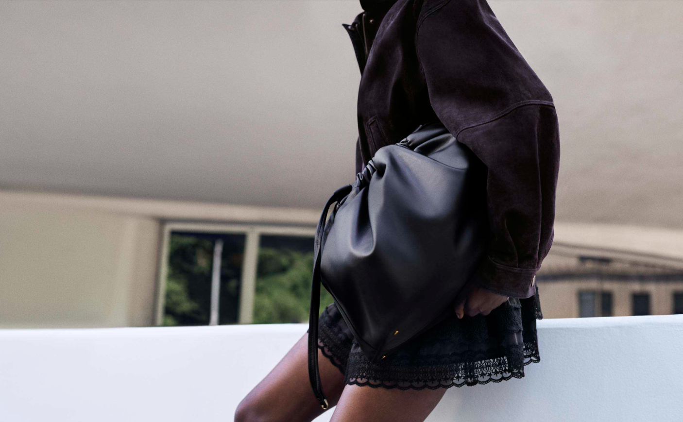 Scoop Women's Faux Leather Oversized Drawstring Tote photo 6