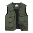 thumbnail image 2 of LEEYNEER Mens Utility Fishing Cargo Vest Safari Travel Photo Sleeveless Jacket Outdoor Work Lightweight Quick-Dry Hunting Zip Up Vest with Pockets, 2 of 4