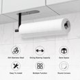 thumbnail image 3 of Portarrollos de papel higiénico de acero inoxidable SUS304 para debajo de armarios de cocina y baño, color negro., 3 of 5
