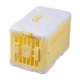 thumbnail image 2 of Transportín para mascotas plegable con ventilación lateral , suministros para mascotas, jaula portátil para perros, estuche de para gatos, Amarillo Blanco, 2 of 9
