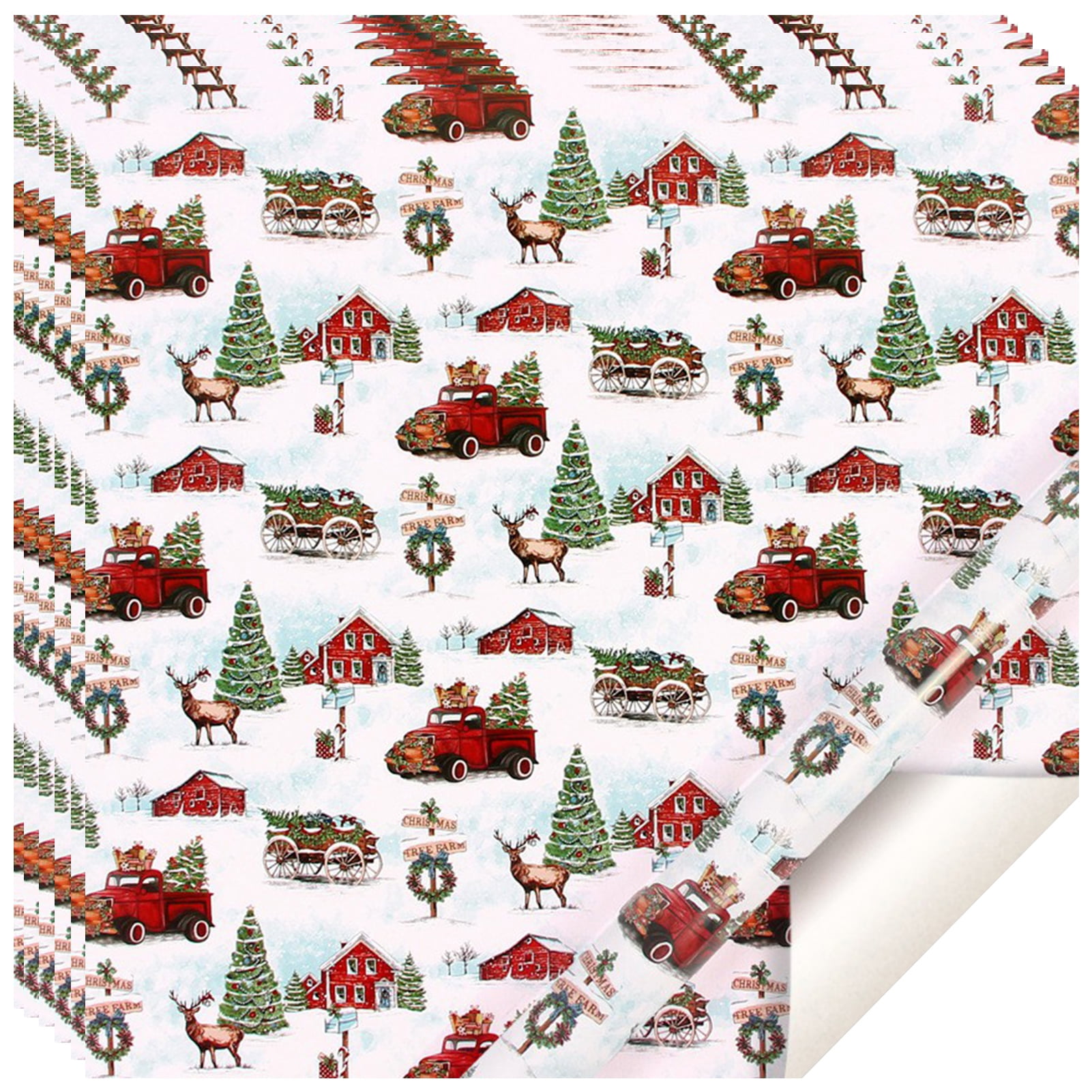 Solid Color Gift Wrap - Christmas Red Gift Wrap #X5468B