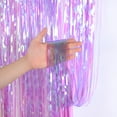 thumbnail image 4 of Paquete de 2 cortinas con flecos de papel de aluminio de oropel de 1x2 M, telón de fondo para decoración de accesorios de fotomatón de fiesta, 4 of 5