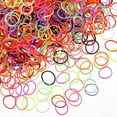 thumbnail image 1 of 1000 Mini Élastiques Doux pour Tresses de Cheveux d'Enfants (Multicolore), 1 of 6