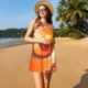 thumbnail image 3 of Balery Orange Rotating Vestidos de verano para mujer con estampado: vestido holgado sin mangas, vestido playero informal y cómodo para días calurosos., 3 of 7