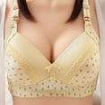 thumbnail image 3 of Bigersell Full-Coverage Bras for Women Sale Workout Bras for Women Wire-Free Bra Style R3987 V-Neck Convertible Bras Hook and Eye Bra Closure Women Size Comtable Full-Coverage Bras Yellow S, 3 of 4