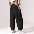 thumbnail image 6 of Women's Pants,Spring Pants Women Baggy Sweatpants Casual Solid Color Lounge Barrel Pants Trousers with Pockets, 6 of 7