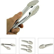 Tytroy 6 Pack of 9“ Stainless Steel Chef Food Serving Tongs Grilling BBQ Salad Buffet Utensil 6 Pieces