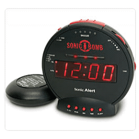 Sonic Bomb w/ Bed Super Shaker SBB500SS Alarm (Best Bed Shaker Alarm)