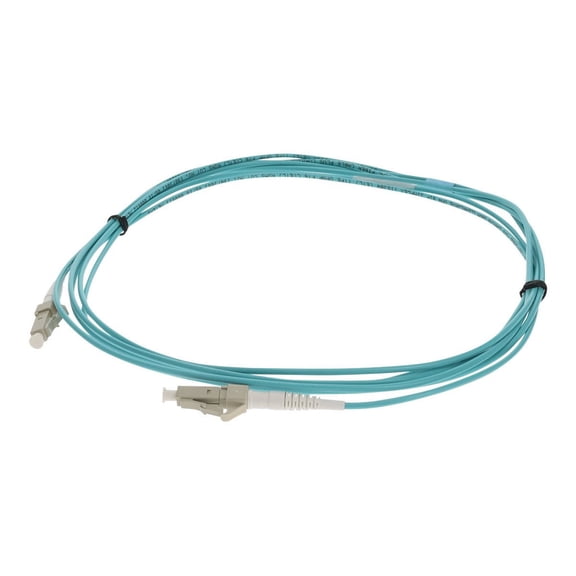 AddOn 3m LC to LC Aqua OM4 Simplex OFNR Riser-Rated Fiber Patch Cable