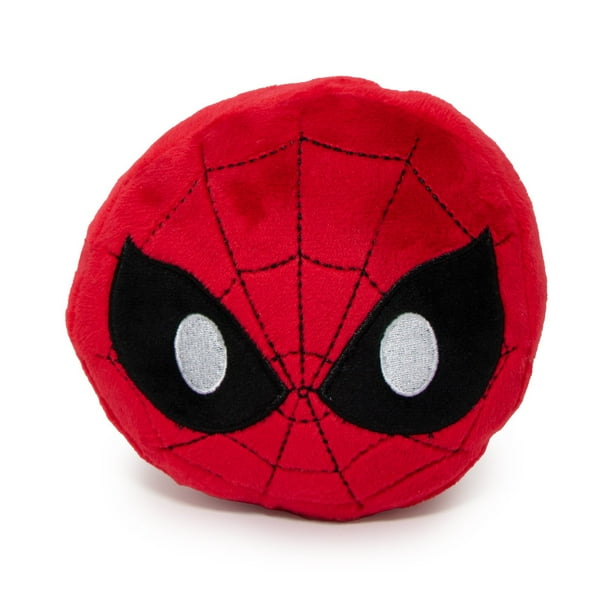 Dog Toy, Marvel, Plush Spider Man Face Emoji Red Black ...