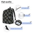 thumbnail image 3 of Vsdgher Faces Of The Cat Print Canvas Backpack Travel Rucksack Unisex Knapsack 15.7/17.7Inch Laptop Backpack for Work,College-Medium, 3 of 5