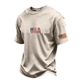 thumbnail image 2 of JESUS SAVES 1776-2026 Patriotic T-Shirt for Men - Vintage Washed Crew Neck Short Sleeve Tee - Independence Day 250th Anniversary Graphic Shirt Khaki XXL, 2 of 4