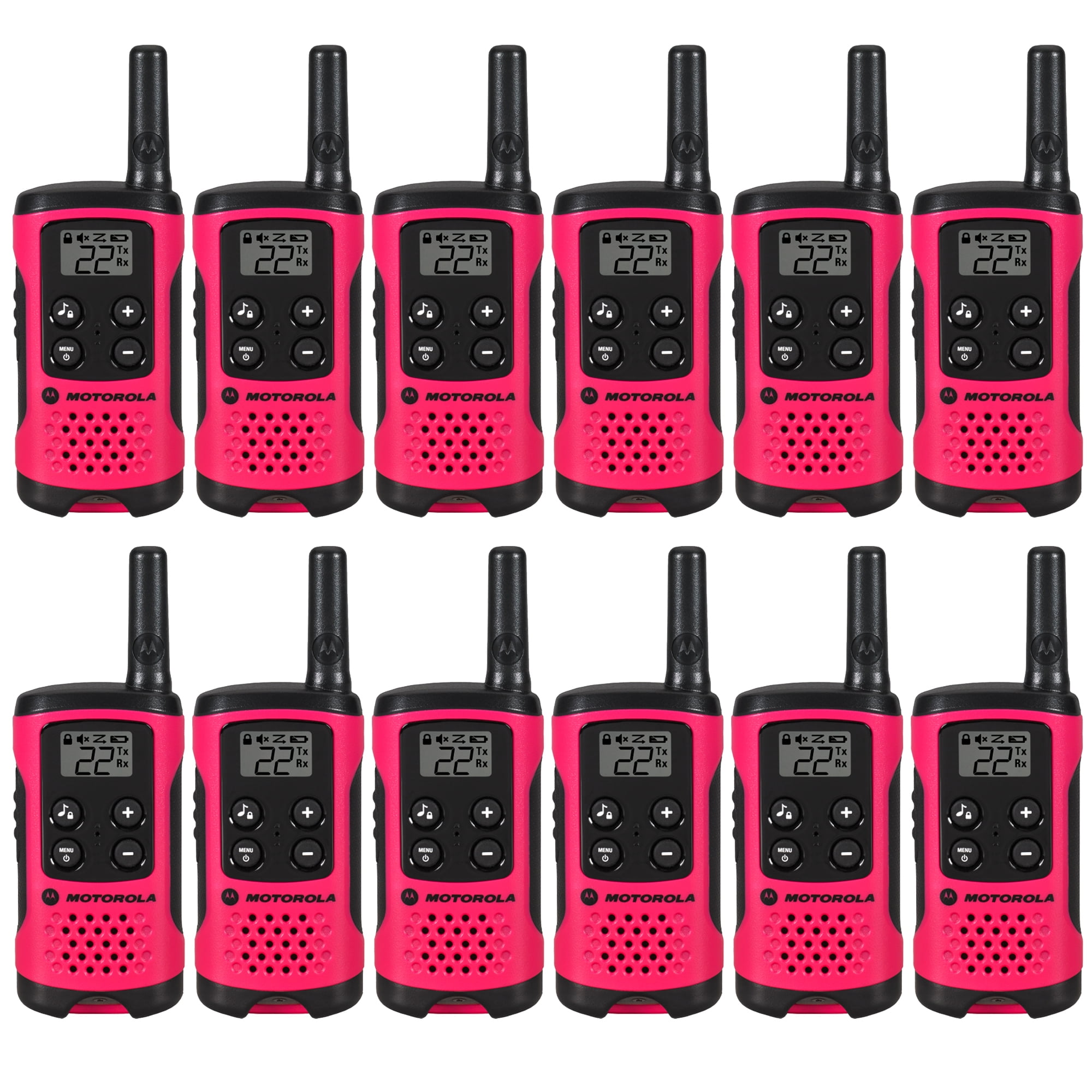 Motorola Pink Walkie Talkies MG167A, FRS/GMRS 16-Mile, 22-Channel Two-Way  Radio