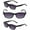Black/Black, variant on "The Intellect" 3 Pair of Full Reading Sunglasses (Not Bifocals) - Outdoor Sun Readers for Men and Women
