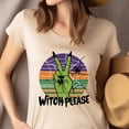 thumbnail image 2 of Witch Please Shirt – Green Hand Halloween Retro Tee, Ash, Size M, 2 of 6