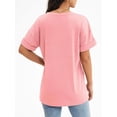 thumbnail image 3 of Womens T Shirts Short Sleeve V Neck Tops Pocket Tee Cute Fit Summer Trendy Soft Casual Tee Tops Comfy Clothes Basic T-Shirt, 3 of 3