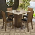 thumbnail image 2 of Juego de Comedor Mesa con Tablero de Vidrio 4 Sillas Marrón/Crema/Negro Perla Madesa, 2 of 10
