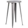 thumbnail image 4 of Flash Furniture Richard Commercial Grade 24" Round Silver Metal Indoor-Outdoor Bar Table Set with 4 Vertical Slat Back Stools, 4 of 5
