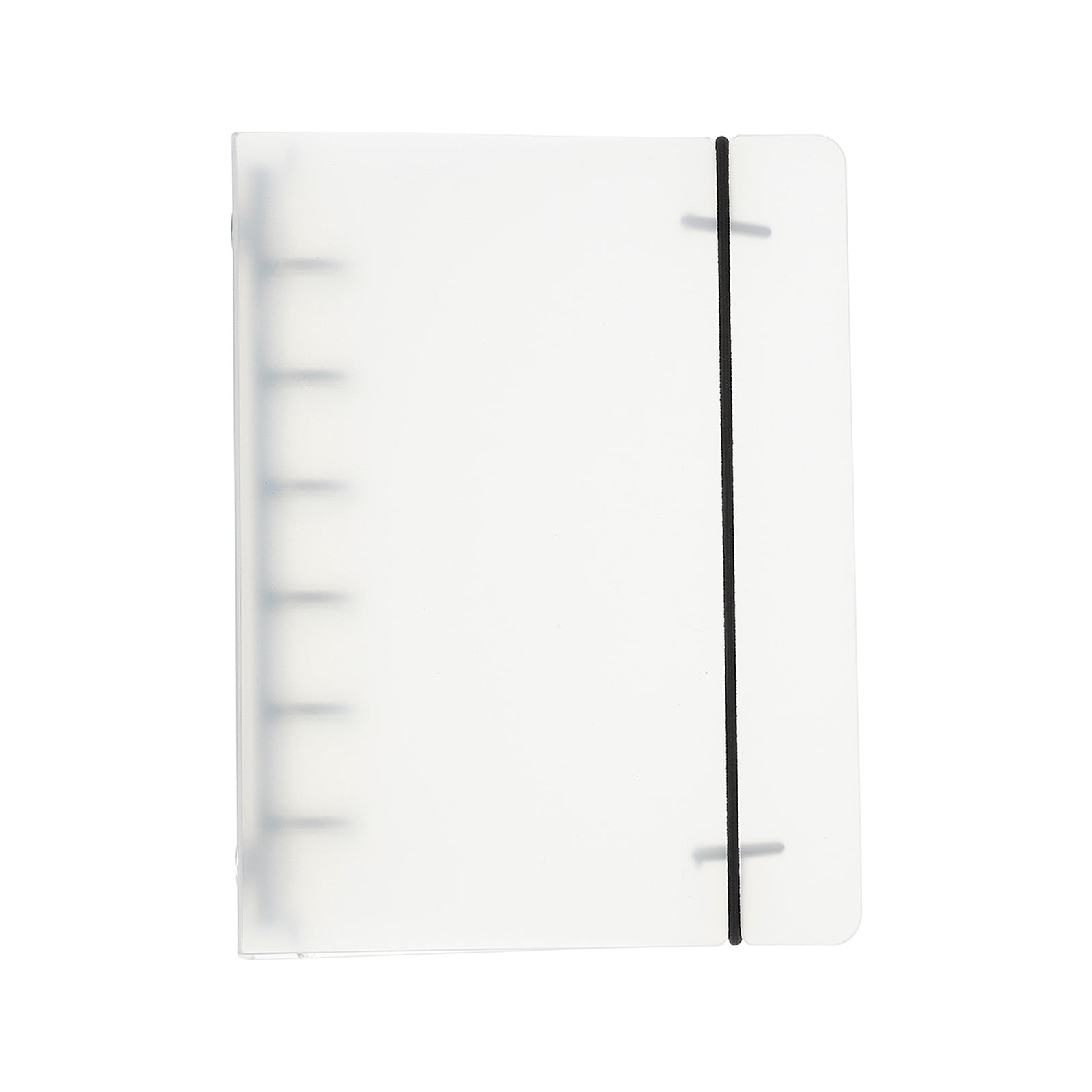 Uxcell Binder Cover, Round Ring Binder Cover Metal Lock Loose Leaf Binder Protector Refillable Notebook for Meeting Matte White