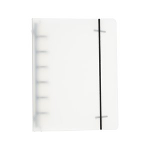 Uxcell Binder Cover, Round Ring Binder Cover Metal Lock Loose Leaf Binder Protector Refillable Notebook for Meeting Matte White