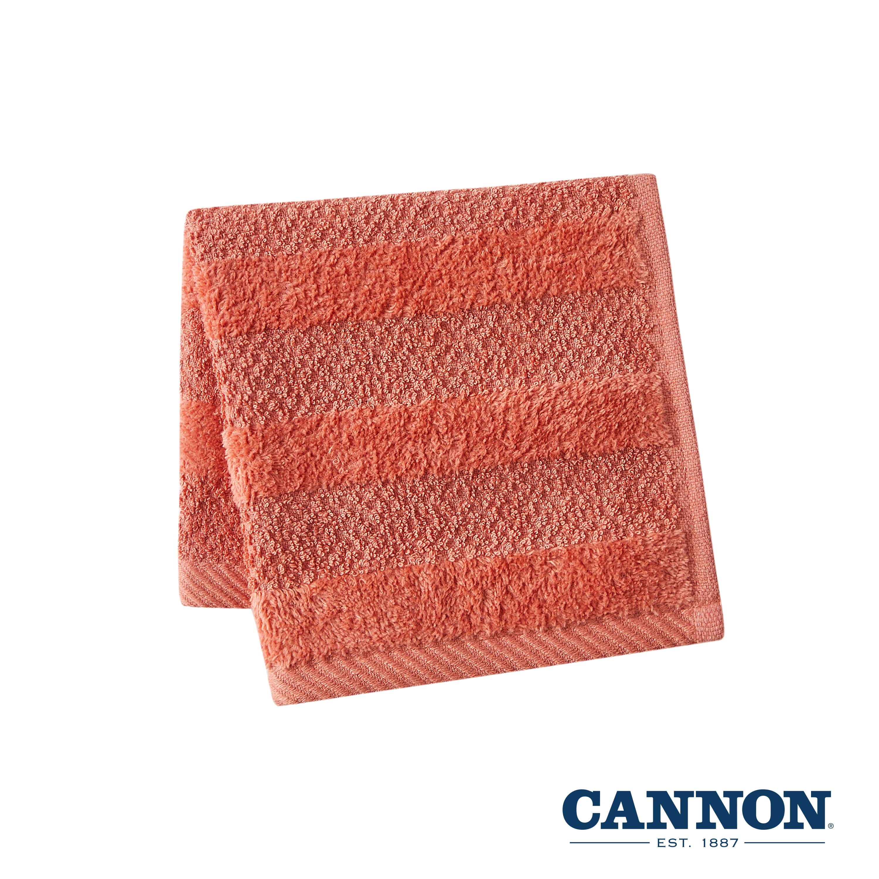 Cannon Shear Bliss Quick Dry 100% Cotton 6-Piece Towel Set for Adults (Coral)