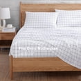thumbnail image 4 of California King Sheet Set - Premium Washed Ultra-Soft Microfiber California King Bed Sheets - Incredible Softness - Deep Pocket - Bedding Sheets (California King, Washed Windowpane), 4 of 8
