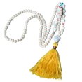 thumbnail image 1 of Qarigey Mujeres Hombres Collar Borla Cuenta Suéter Decorativo Colgante Elegante Cuello Joyería Con Cuentas Vestir Ropa Decoración Accesorios de disfraces Amarillo, 1 of 6
