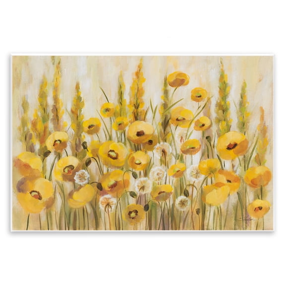 Stupell Industries Yellow Field of Poppies Wall Plaque Art, design by Silvia Vassileva