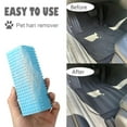 thumbnail image 3 of 2 Pieces Pet Dog Cat Hair Remover, Block Roller Cleaner, Hollow Silicone Cleaner Brush for Sofa, Car Interiors, Furnishings, Carpets, Bedding or Any Fabric (Orange, Blue), 3 of 6