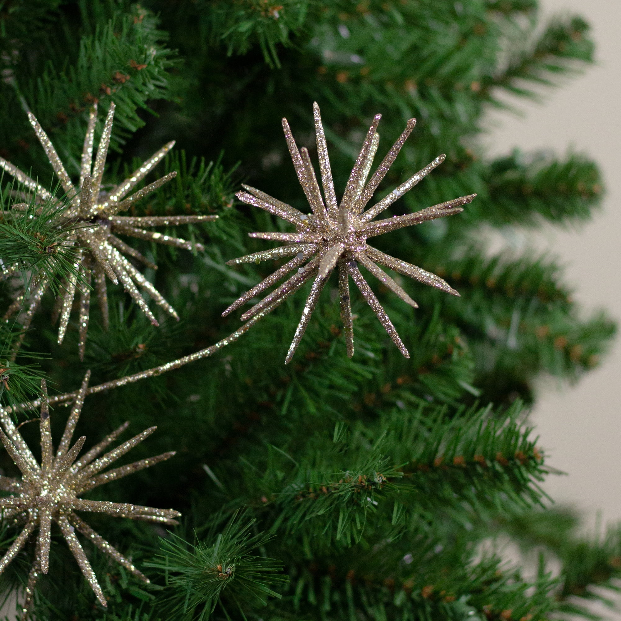 Northlight 24" Gold Glitter Star Ball Artificial Christmas Spray