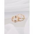 thumbnail image 3 of 2 anillos ajustables de circonita cúbica micropavé, minimalistas, elegantes, de metal, lisos, accesorios de joyería apilables., 3 of 3