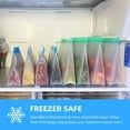 thumbnail image 4 of Ensemble de 8 Sacs Réutilisables pour Congélateur Alimentaire en PEVA de Qualité Alimentaire, Sacs Réutilisables Étanches, Sacs Scellés en Silicone pour Congélateur, 4 of 5