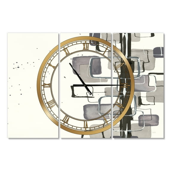 Designart 'Glam Dancing shape III' Modern wall clock