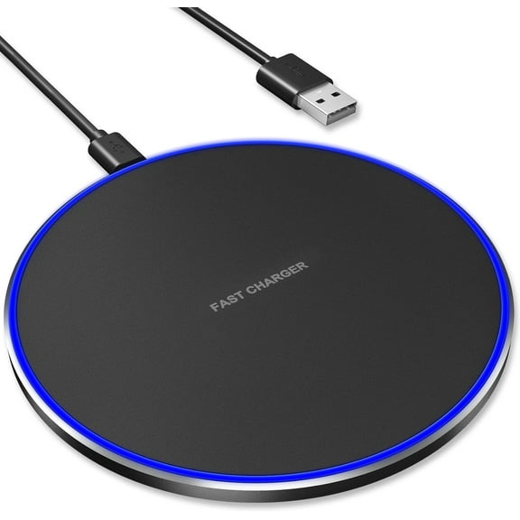 Wireless Charger, Fast Wireless Charging Pad 15W Max Compatible with 12/SE/11/XS/XR/X/8/Galaxy S21/S20/S10/S9