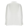 thumbnail image 4 of Levmjia Womens Tops Long Sleeve V Neck Cotton Blouse Solid Color Casual Shirt Fitted Work Office Wear Comfy Breathable Spring Fall All Season Travel Home Outfit, 4 of 6