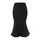 thumbnail image 3 of Gibobby faldas cargo dividida de mezclilla para mujer con nalgas y falda de cola de pez(Negro, S), 3 of 5