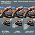 thumbnail image 5 of Rowenta Steam Force+ Iron for Clothes, Stainless Steel Soleplate, 1850 Watts, 400 Microsteam Holes, Garment Steamer, Copper, DW9540U1, 5 of 11