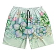 thumbnail image 3 of Uemuo Succulent Pattern Men's Swim Trunks Hawaiian Beach Bathing Suit Swimsuits Beach Quick-Dry Shorts with Pockets-Medium, 3 of 9