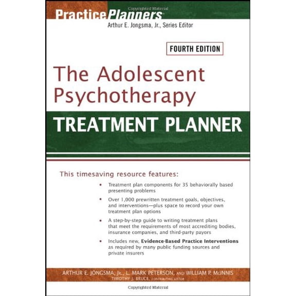 Pre-Owned The Adolescent Psychotherapy Treatment Planner (PracticePlanners) Paperback