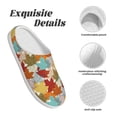 thumbnail image 5 of Lsque Fall Maple Leaves Pattern Womens Comfort Cotton on Scuff With Memory Foam and Anti-skid Sole Slipper-42/43, 5 of 7