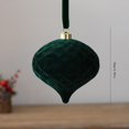 thumbnail image 3 of Flocked Christmas Ball Ornament Soft Textured Hanging Decoration For Tree Holiday Home Display Cozy Velvet Like Finish For Traditional Modern Designs , 1pcs, Green, 3 of 3