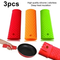 Hariumiu Kitchen 3 Pairs Silicone Assist Handle Holder Hot Handle Holder Sleeves Heat Insulated Pot Grip Scald-Proof Pan Grip Cover for Cast Iron Woks Frying Pans Griddles Skillets Oven Trays