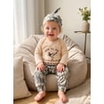 thumbnail image 3 of RUINIXCW Newbron Baby Boy Hospital Coming Home Outfit Duck Hunting Outfit Infant Baby Boy Spring Fall Winter Clothes Mallard Long Sleeve Romper Pants Hat Set, 3 of 7