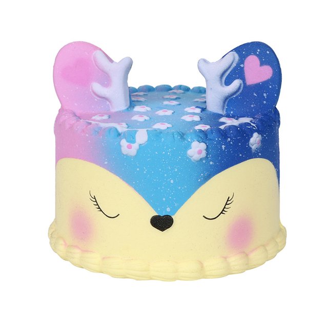Pastel blando gigante de unicornio con forma de galaxia kawaii, pan de panda, juguetes para apretar que aumentan lentamente de tamaño y alivian el estrés, regalo para niños