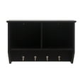 thumbnail image 3 of Sunjoy Black Hanging Storage Wall Shelf with Hooks, 3 of 9